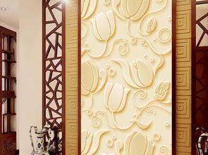 精品時(shí)尚花紋浮雕玄關(guān)壁畫 材質(zhì)編號(hào)17086585，提升家居格調(diào)的藝術(shù)之選
